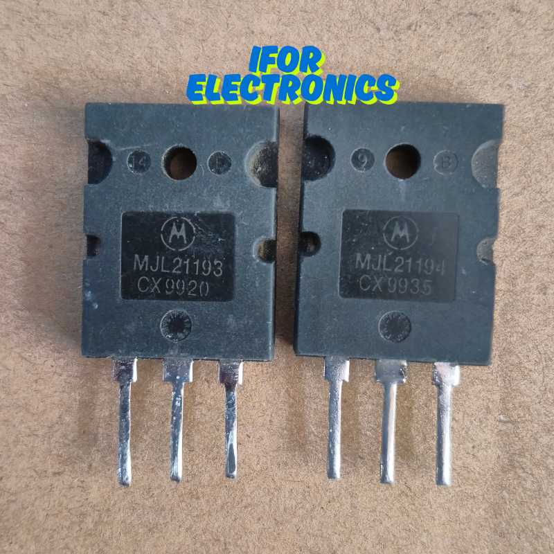 MJL Original Transistor 21193 21194 ORIGINAL SET CABUTAN BUILT UP UPS ONSEMI MOTOROLA
