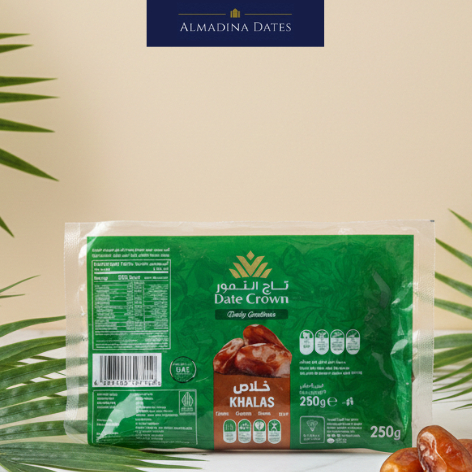 Kurma Khalas Date Crown 250 Gram  Kemasan Vakum
