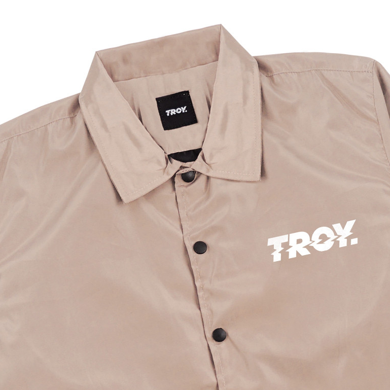 Troy Company Coach Jacket Confusion Khaki - Jaket Windbreaker Coklat Khaki WN 3132