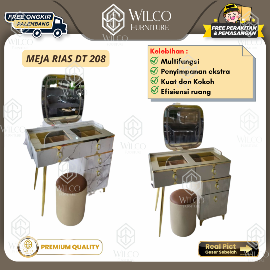 Meja Rias DT 208 WD | Meja Rias Minimalis Serbaguna