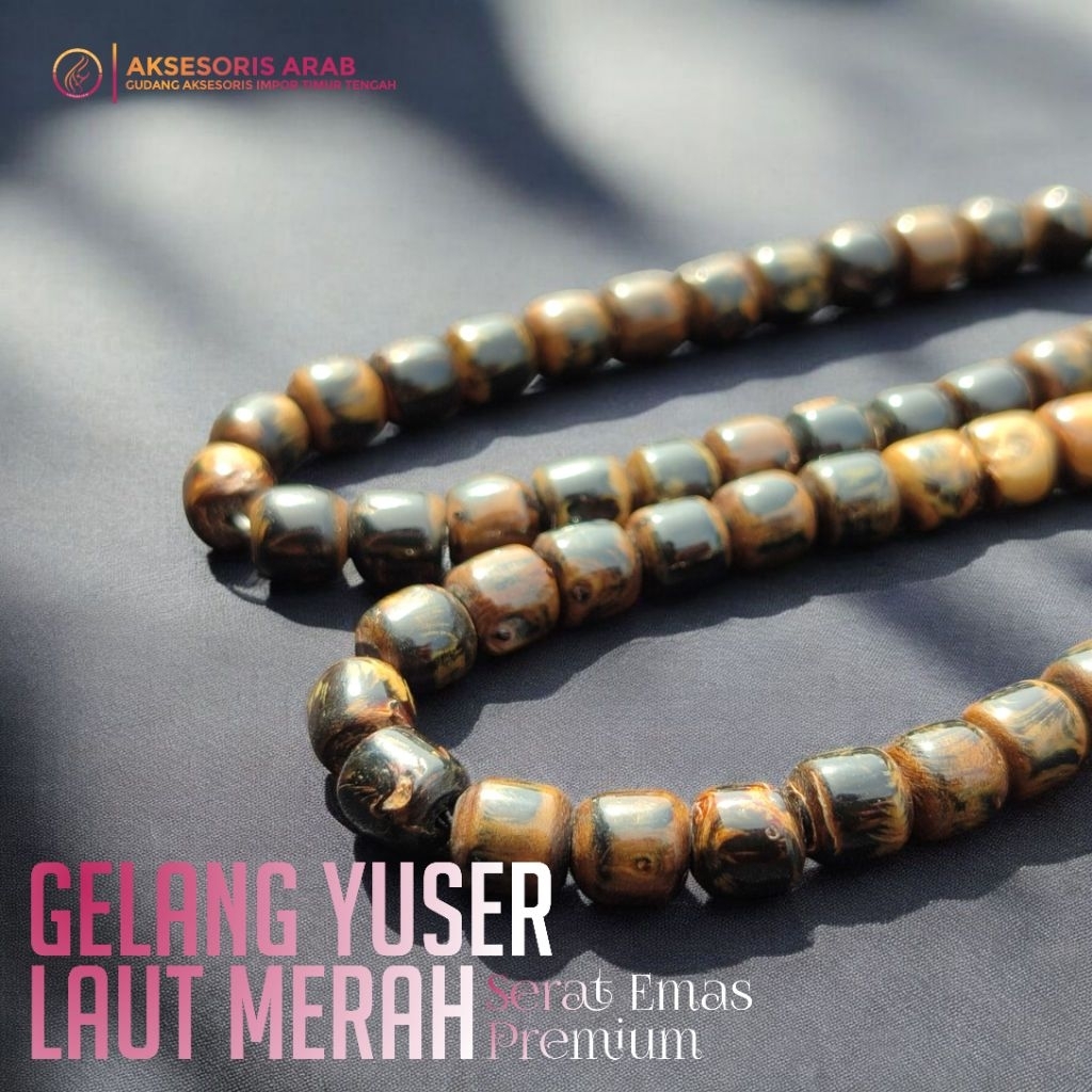 Gelang Yuser Laut Merah Serat Emas Asli Mesir