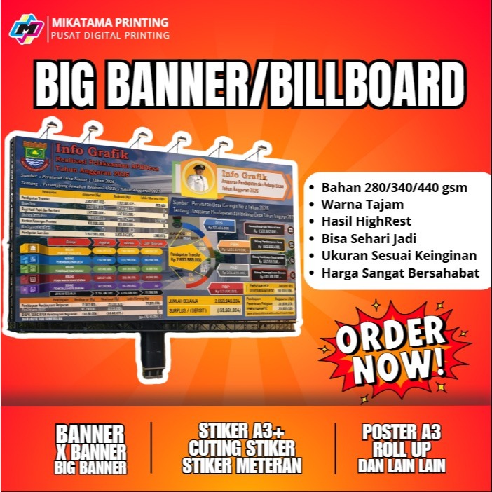 CETAK SPANDUK BILBOARD BESAR CUSTOM
