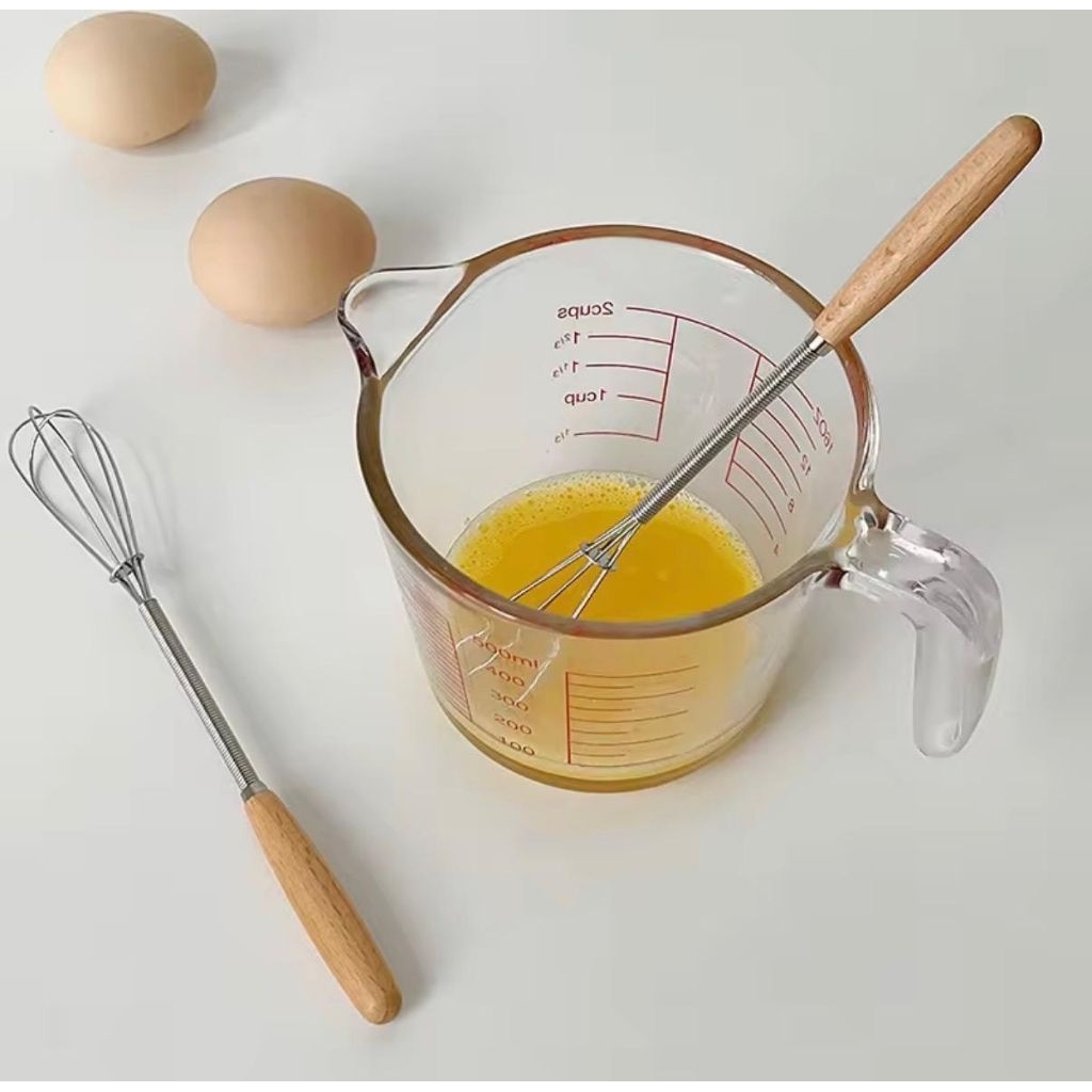 Whisk Pengocok Telur Aesthetic / whisk mini / whisk kayu stainless