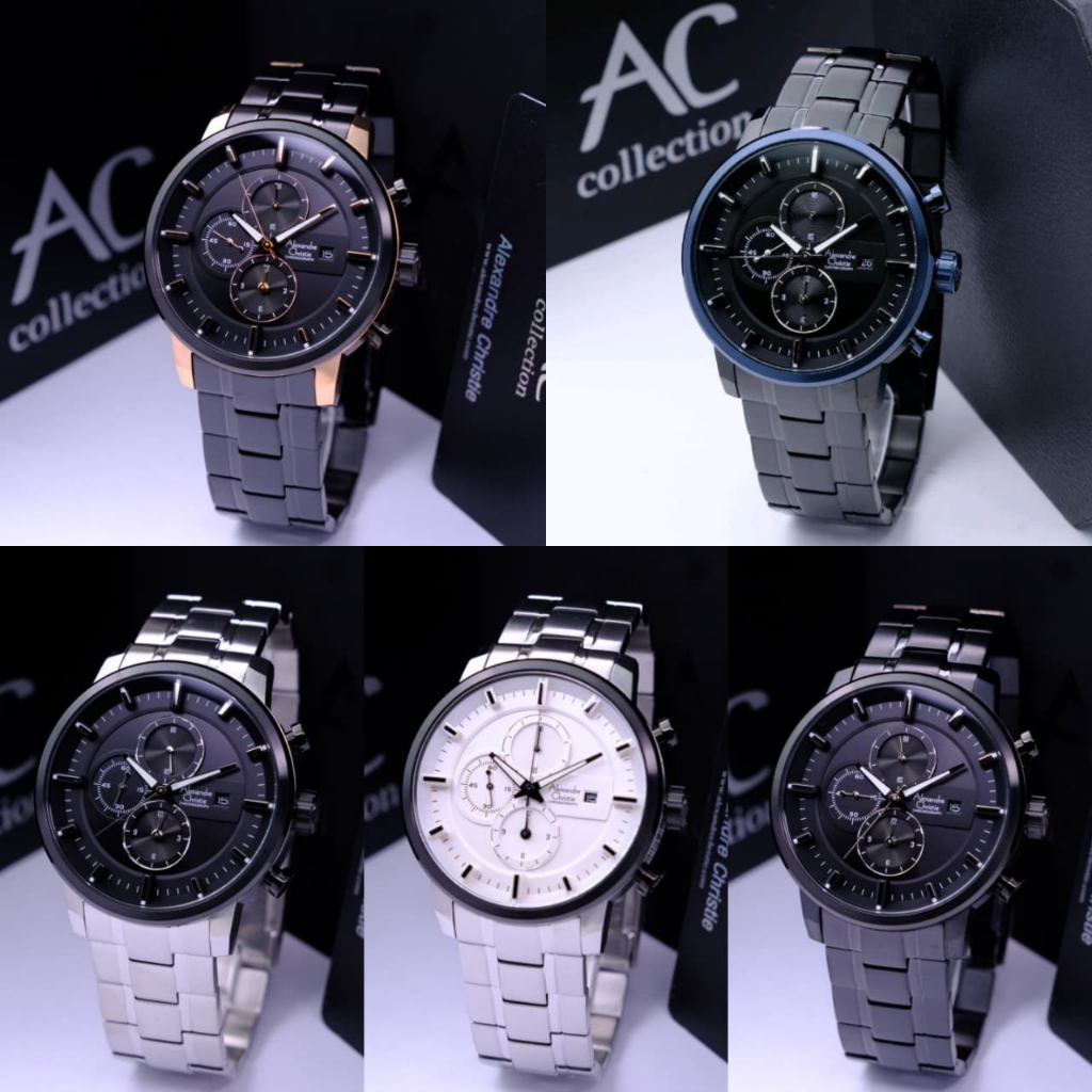 JAM TANGAN PRIA ALEXANDRE CHRISTIE AC 6323 AC6323 BLACK ORIGINAL GARANSI RESMI 1TAHUN