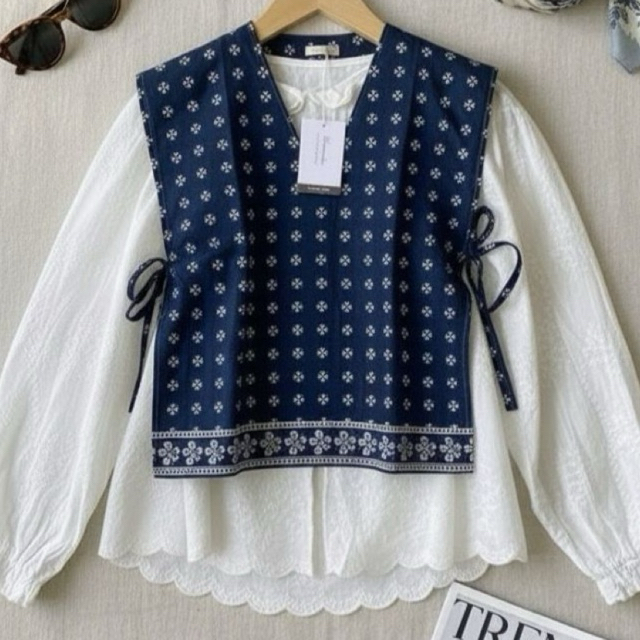 Vest batik modern premium renda wanita kekinian outer batik by KARAMILE.ID