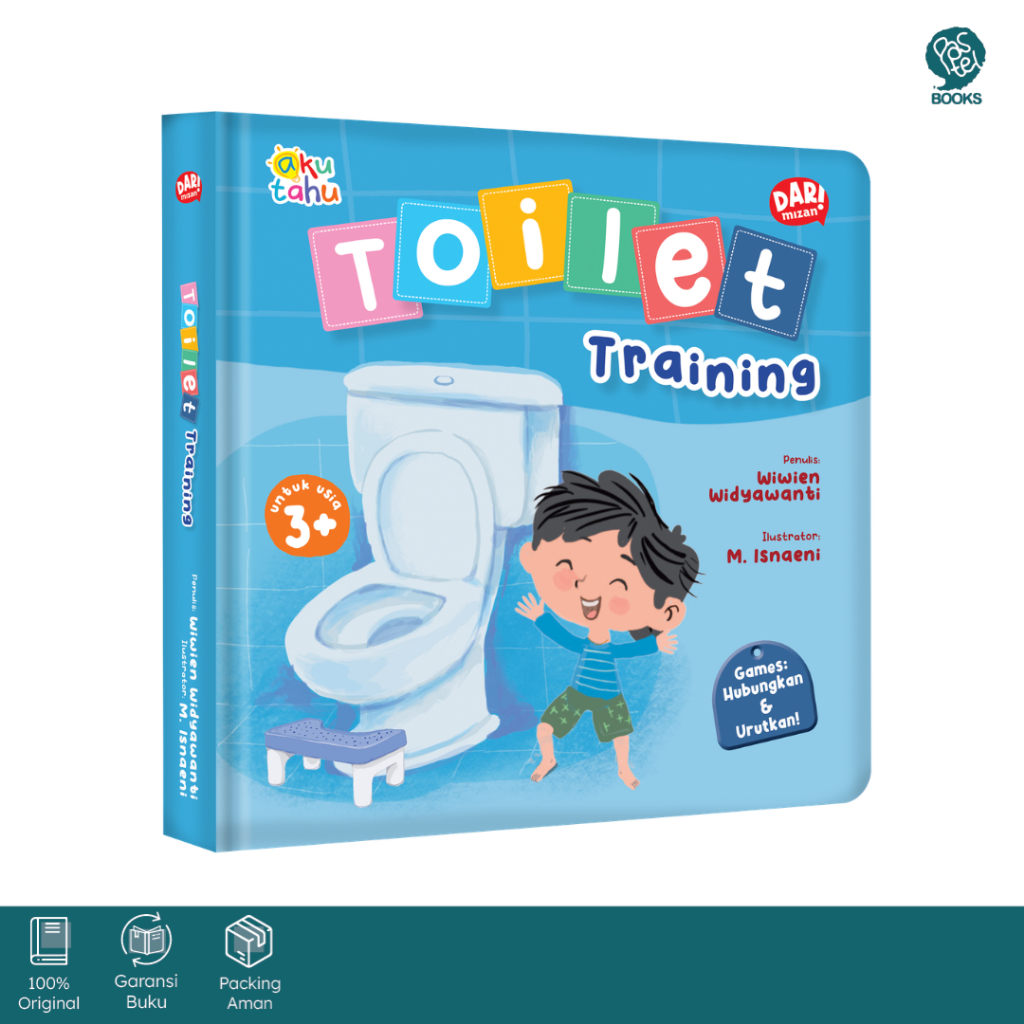Buku Anak Toilet Training | Buku Cerita Anak Boardbook | Belajar Toilet Training Sejak Dini - Pastel