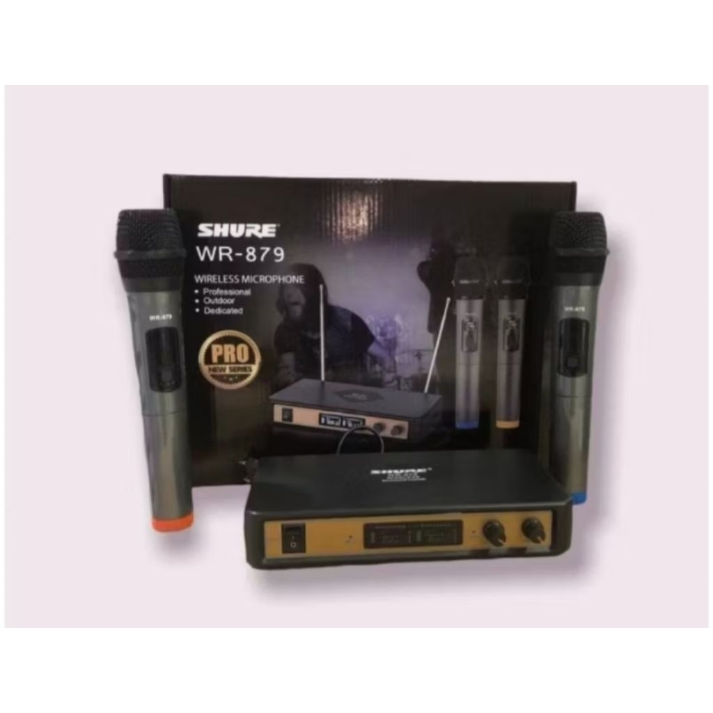 mic wireless shure wr-879 bonus busa mic 2pics