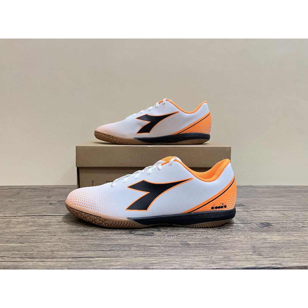 Sepatu Futsal Diadora Pichichi 7 IDR White Orange Original