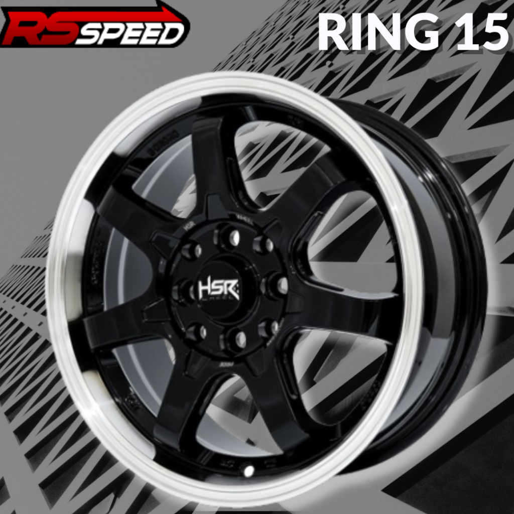 VELG RACING TE37 HSR WHEEL RING 15 BUAT MIRAGE JAZZ BRIO GEELY YARIS SIRION AGYA PELEK HSR BOROKO TJ