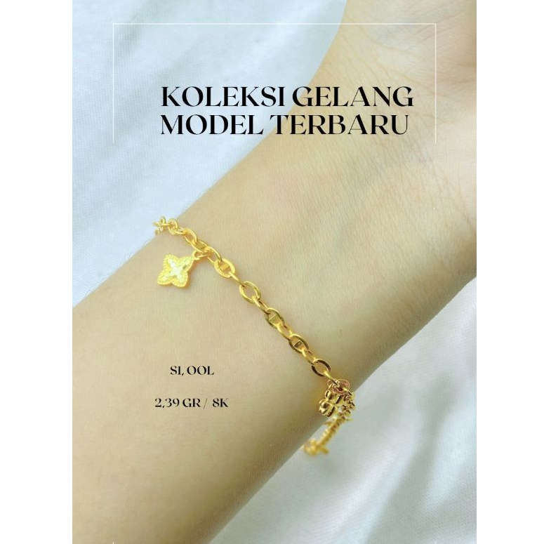 Gelang Emas Dewasa Ronce Tiffany 8K (Complete Mulia)