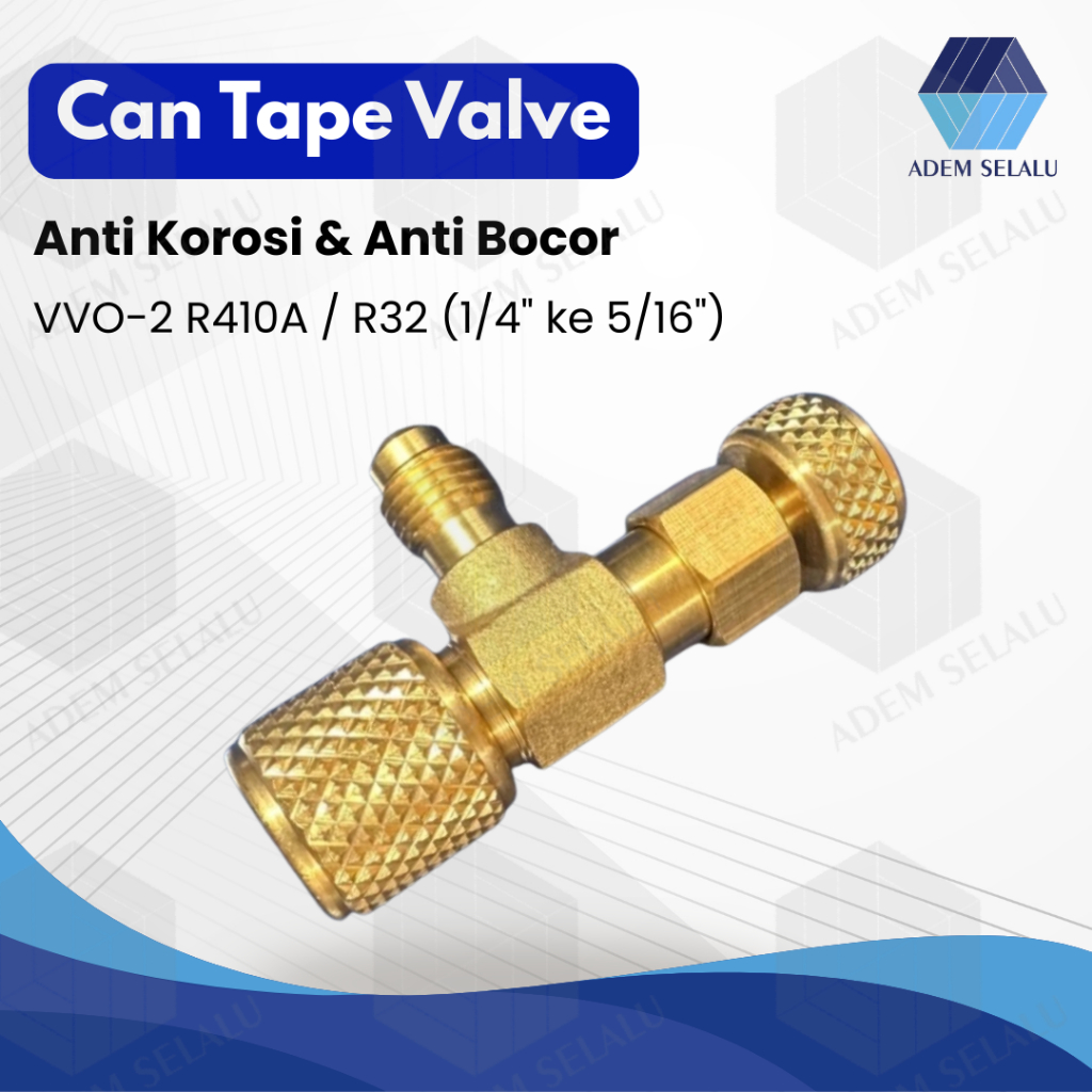 Katup Pembuka Tabung Freon AC R410A R32 Ukuran 1/4 ke 5/16 Inci Tipe VVO-2