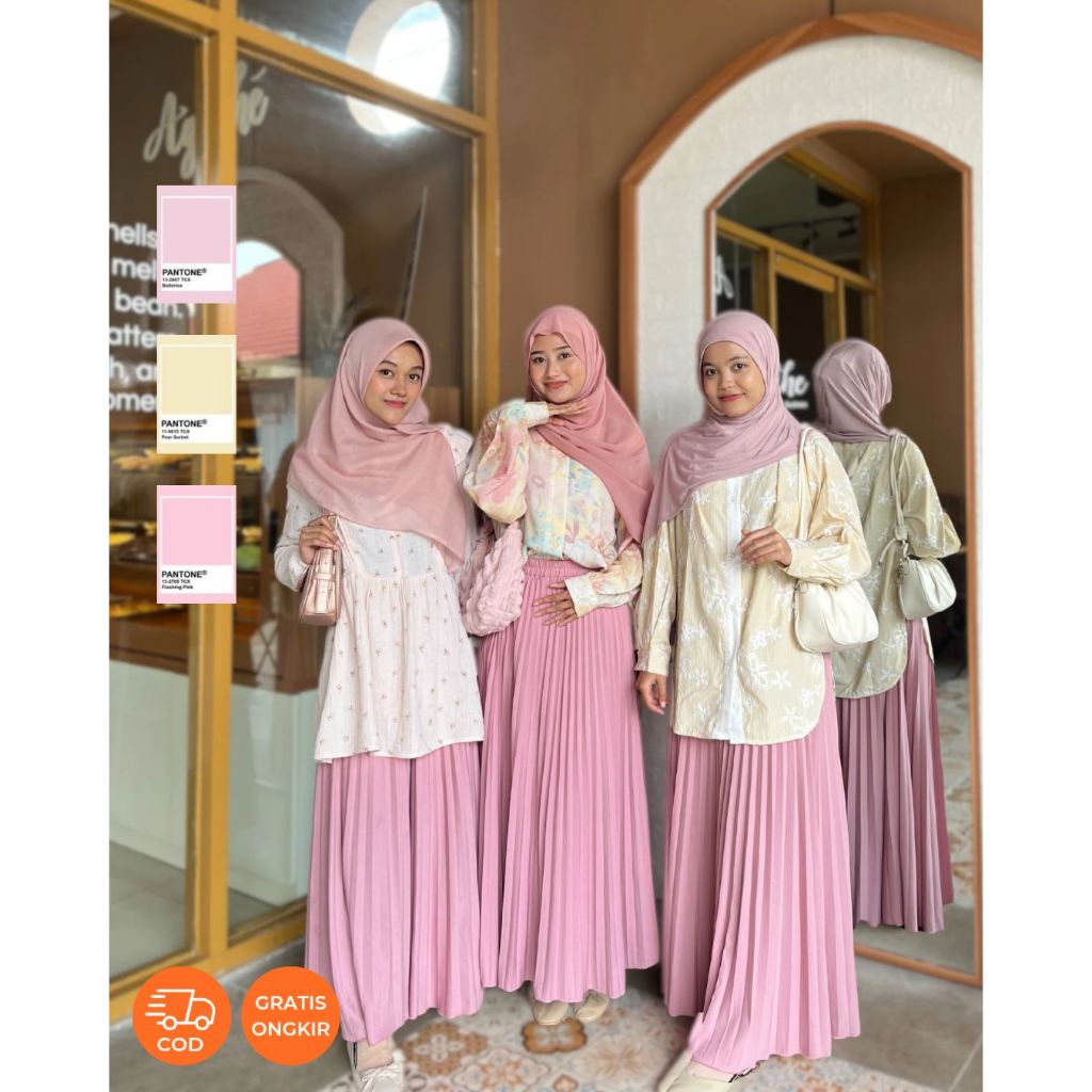 SYALNA - Rok Plisket Dresscode  Muslimah Kekinian