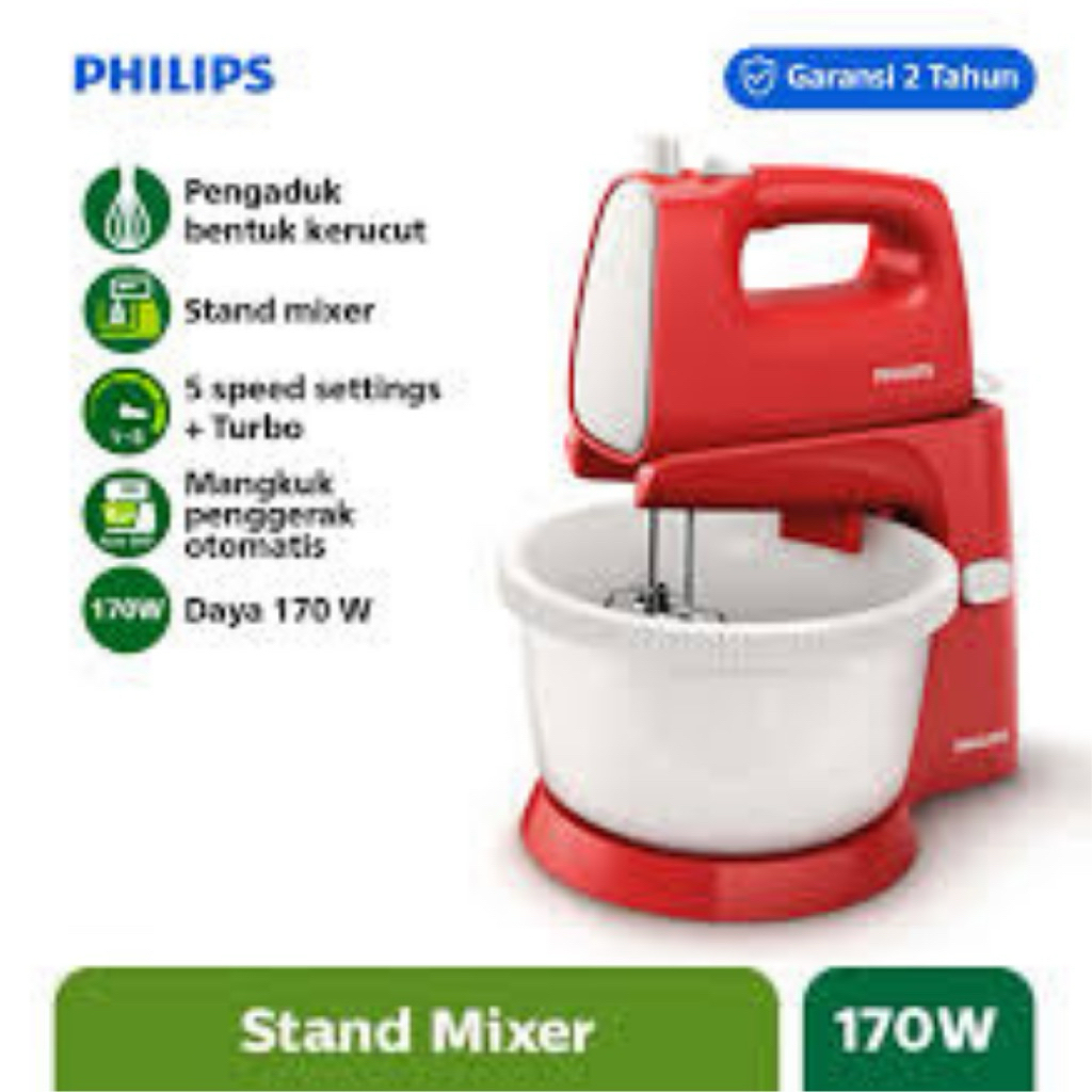 Philips HR1559 Mixer Duduk dengan 5 Kecepatan dan Turbo