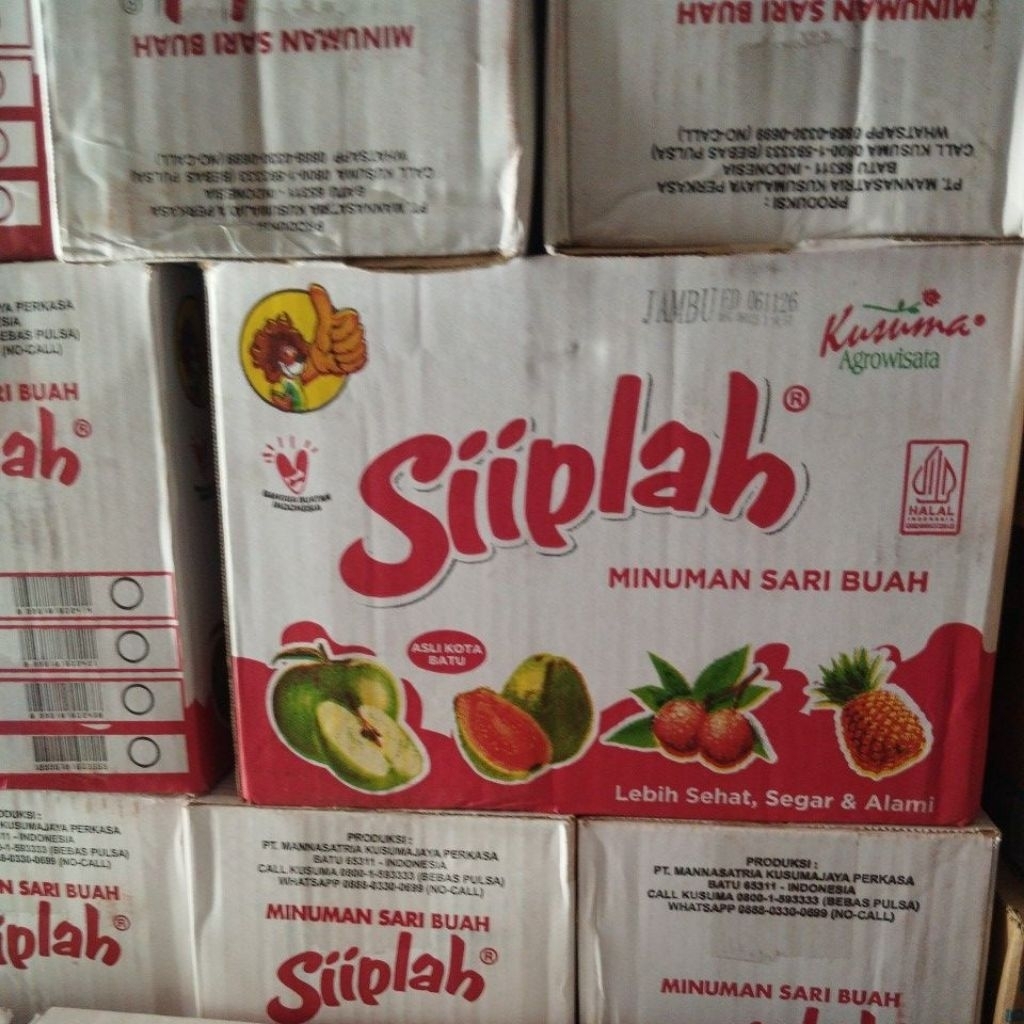 (ready siap kirim)siiplah sari buah apel minuman sari buah 120ml x 32 gelas ED 11-26