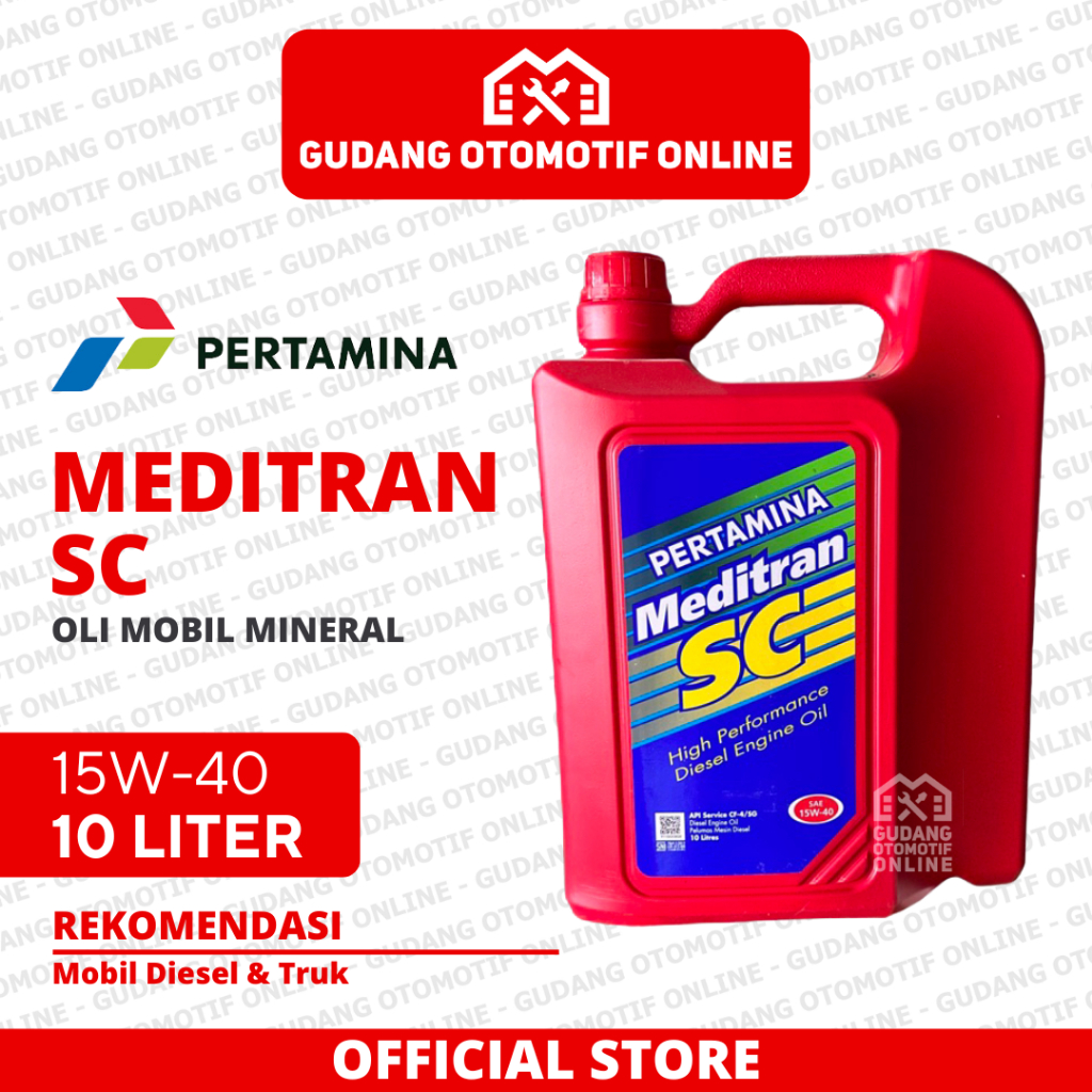 Oli Pertamina Meditran SC 15W-40 10L 10 Liter 5L 5 Liter - Oli Mesin Mobil Mineral