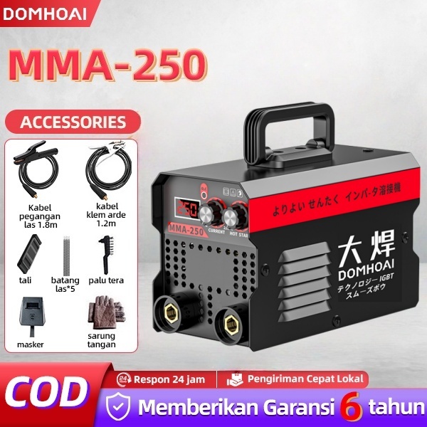 DOMHOAI Alat las listrik 450 watt mesin las inverter las listrik portable alat las mesin las 450 wat