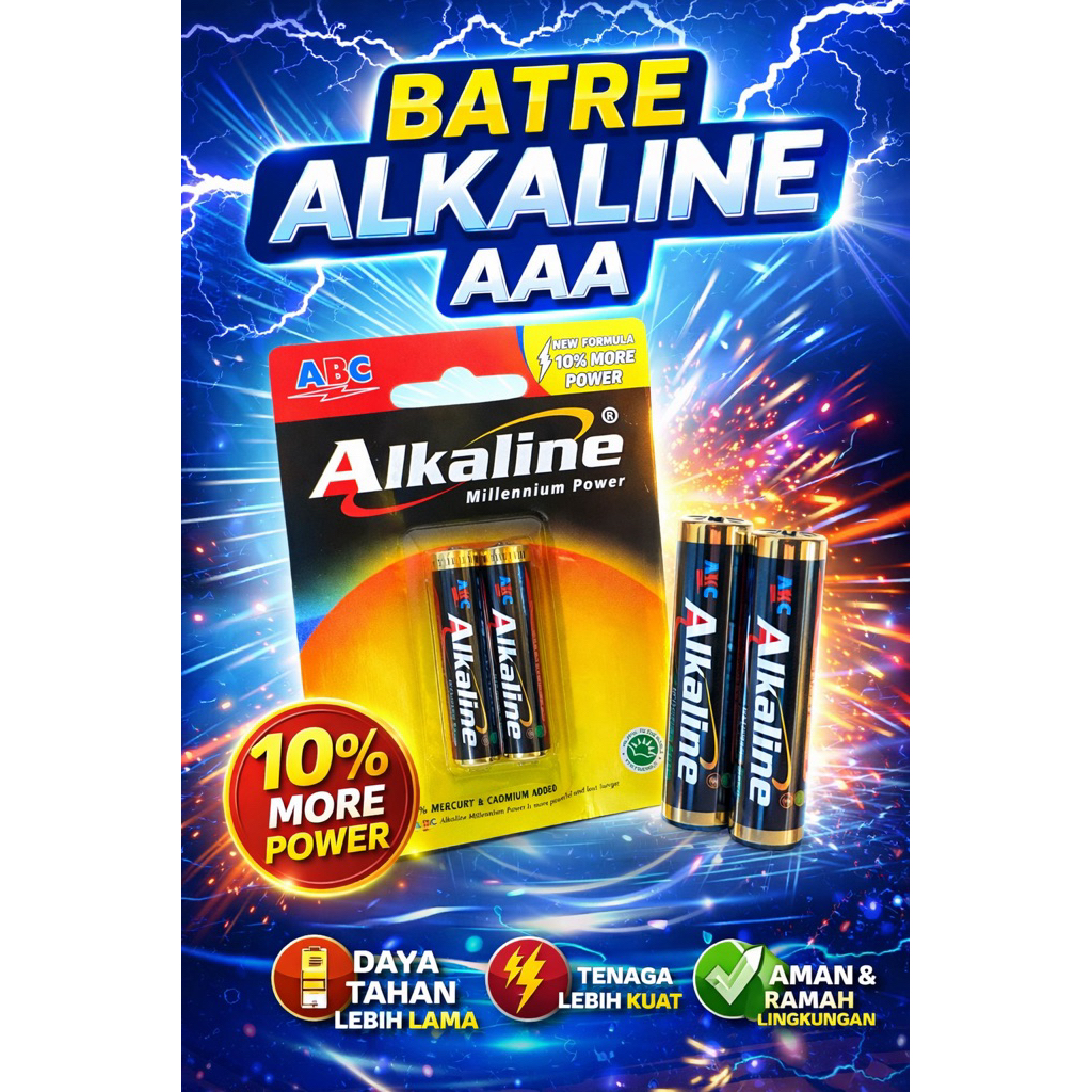 BATRE ALKALINE AAA