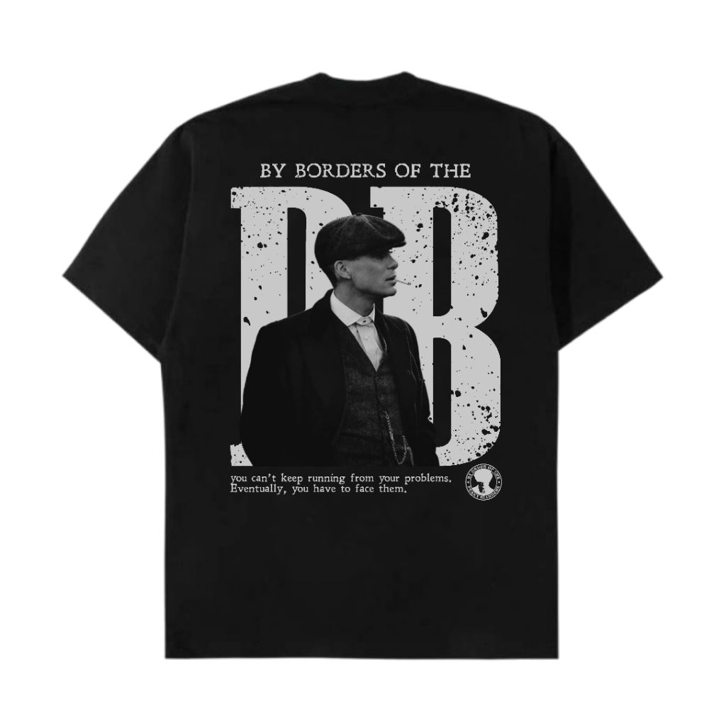 Kaos Thomas Shelby Lengan Pendek Hitam