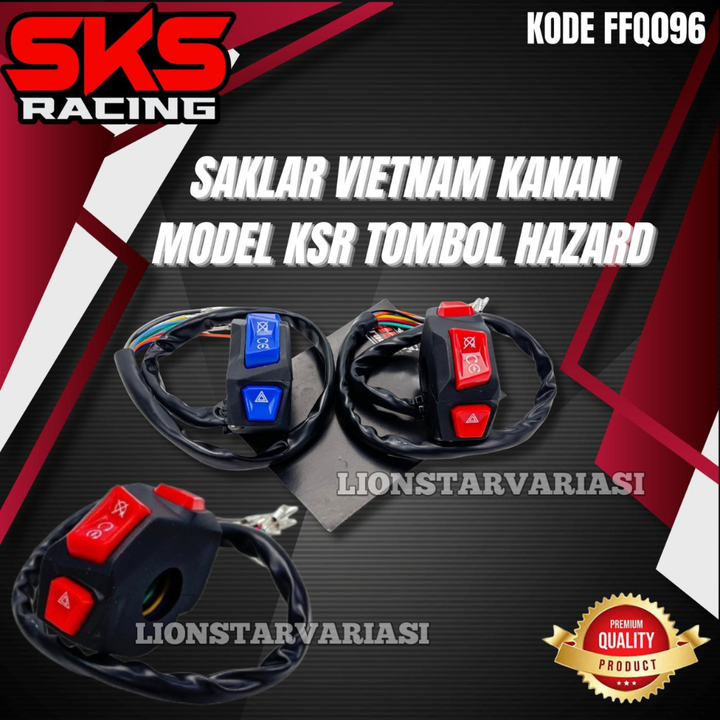Saklar Kanan KSR 3 Tombol 3 Fungsi Tombol Hazard Stop Engine Plus Starter Vietnam Motor Universal
