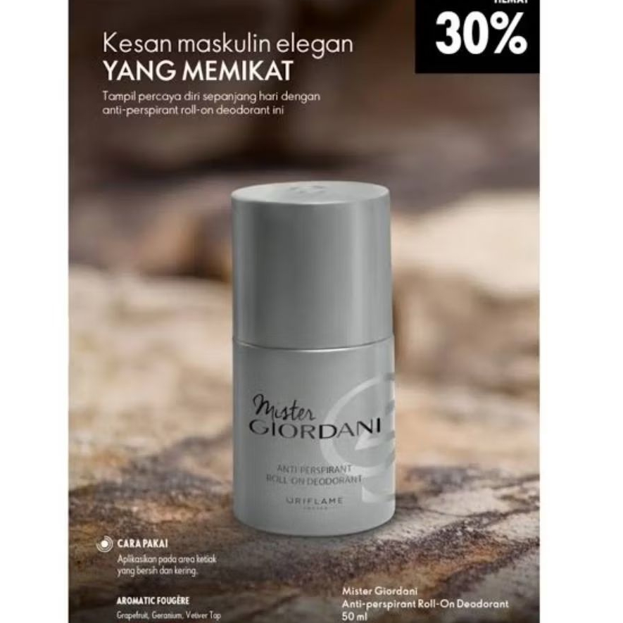 Mister Giordani Anti-perspirant Roll-On Deodorant Perfumed Oriflame