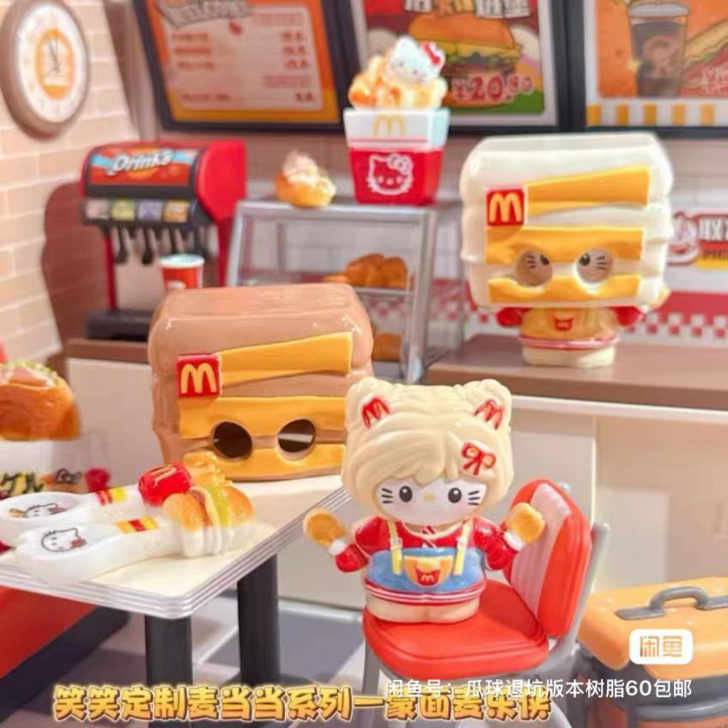 MAINAN ANAK HK HELLO KITTY MEKDI MCD PITA MASAK TOPENG MALING CLAY CUSTOM RESIN