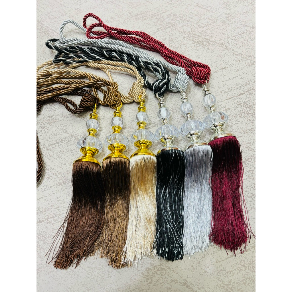 Tali gorden mewah Tassel gorden kristal jumbo / Pengikat gorden