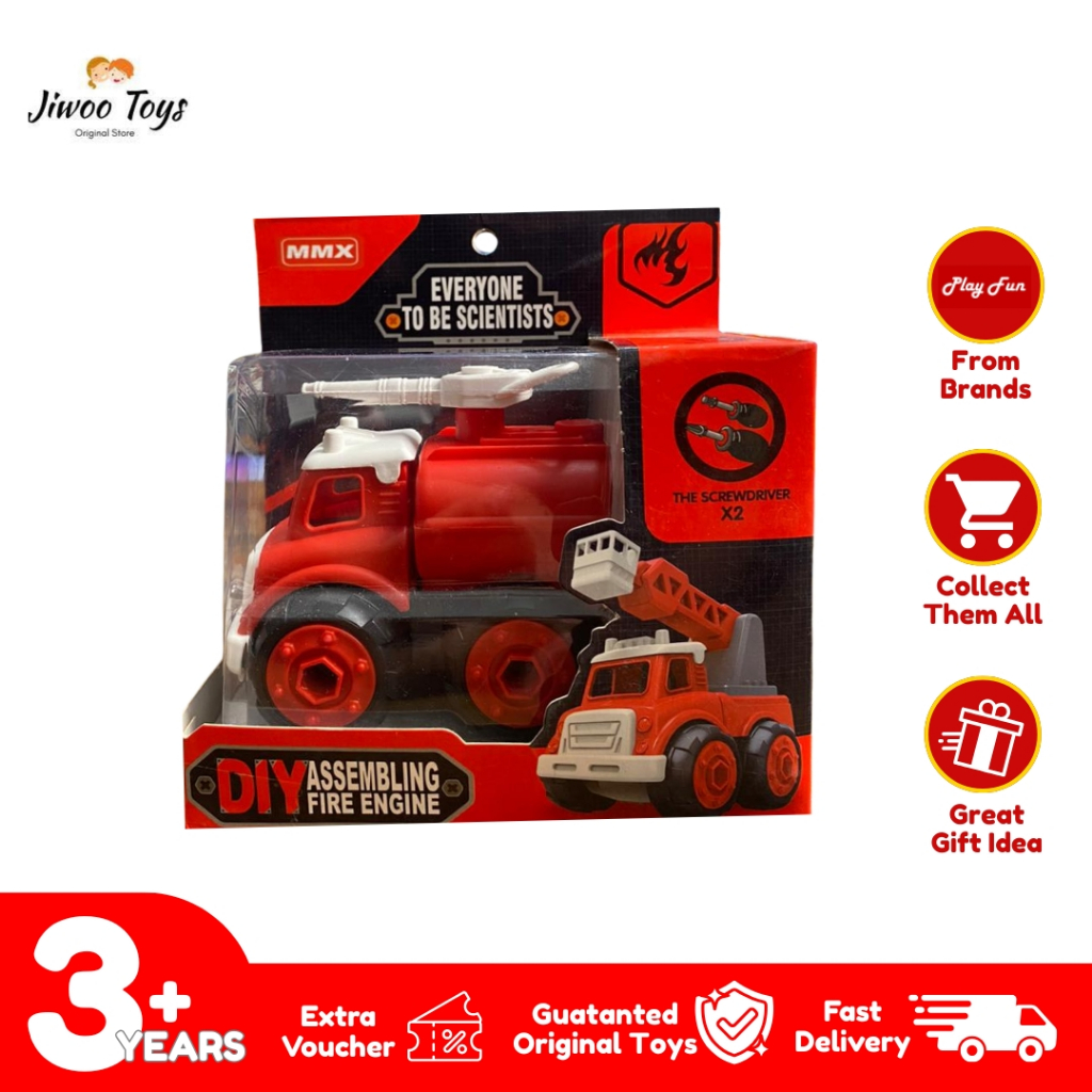 Mainan Mobil DIY Water Tower Truck MMX-77011/Mainan Truk Konstruksi