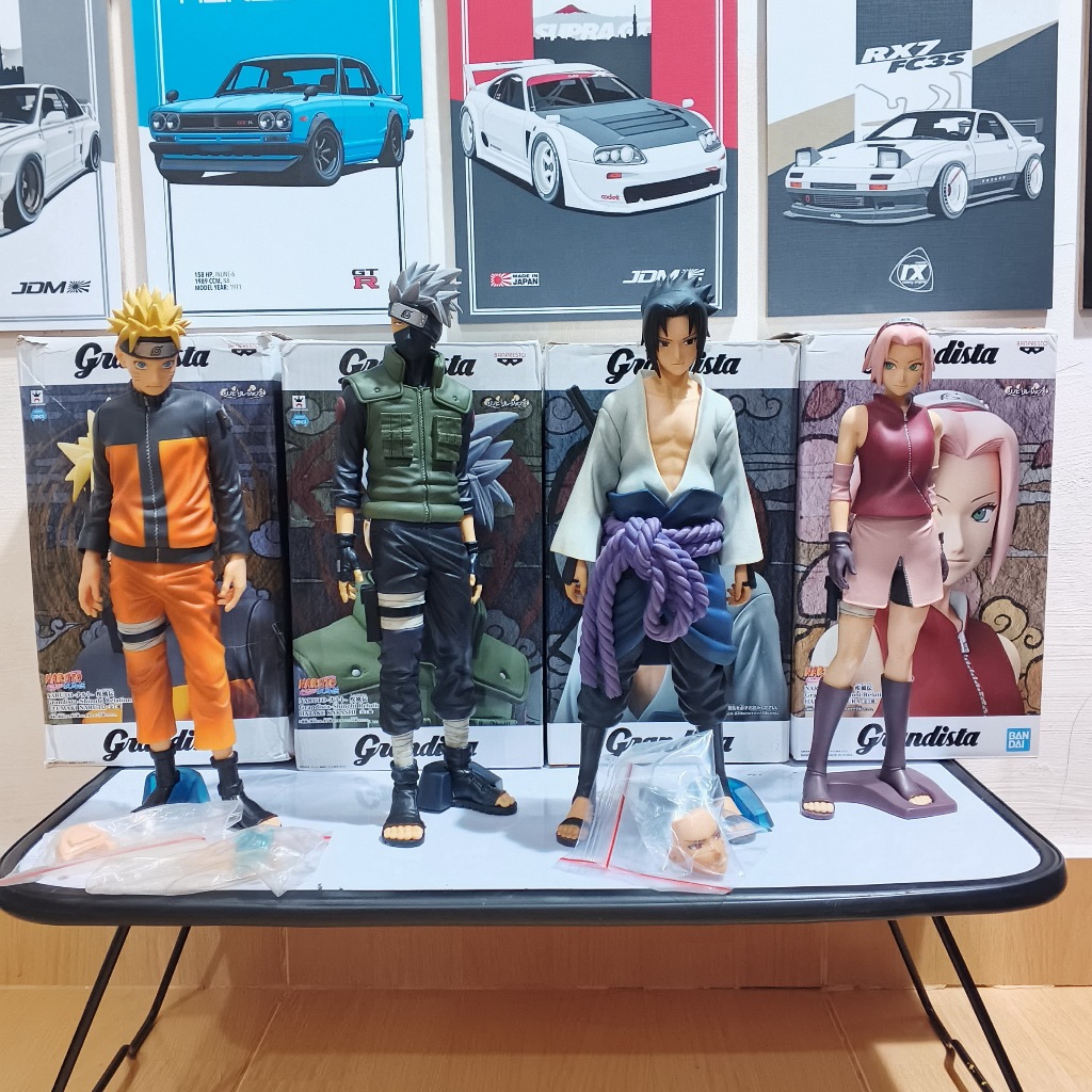 Grandista Naruto Shippuden Set Naruto kakashi Sasuke Sakura Banpresto Original