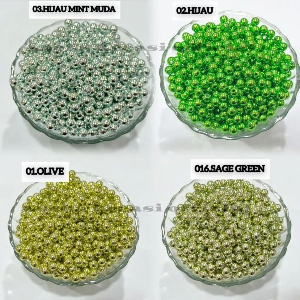 Payet Mutiara Beads 4mm kw1 Jepang, 500 gr, Silver, Gold, Lt Gold, Rosegold Dll [ Grosir ]