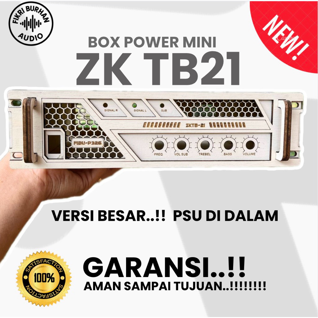 box zk tb21 versi besar power amplifier– Muat PSU Dalam | Casing Power Amplifier plywood 3MM CNC las
