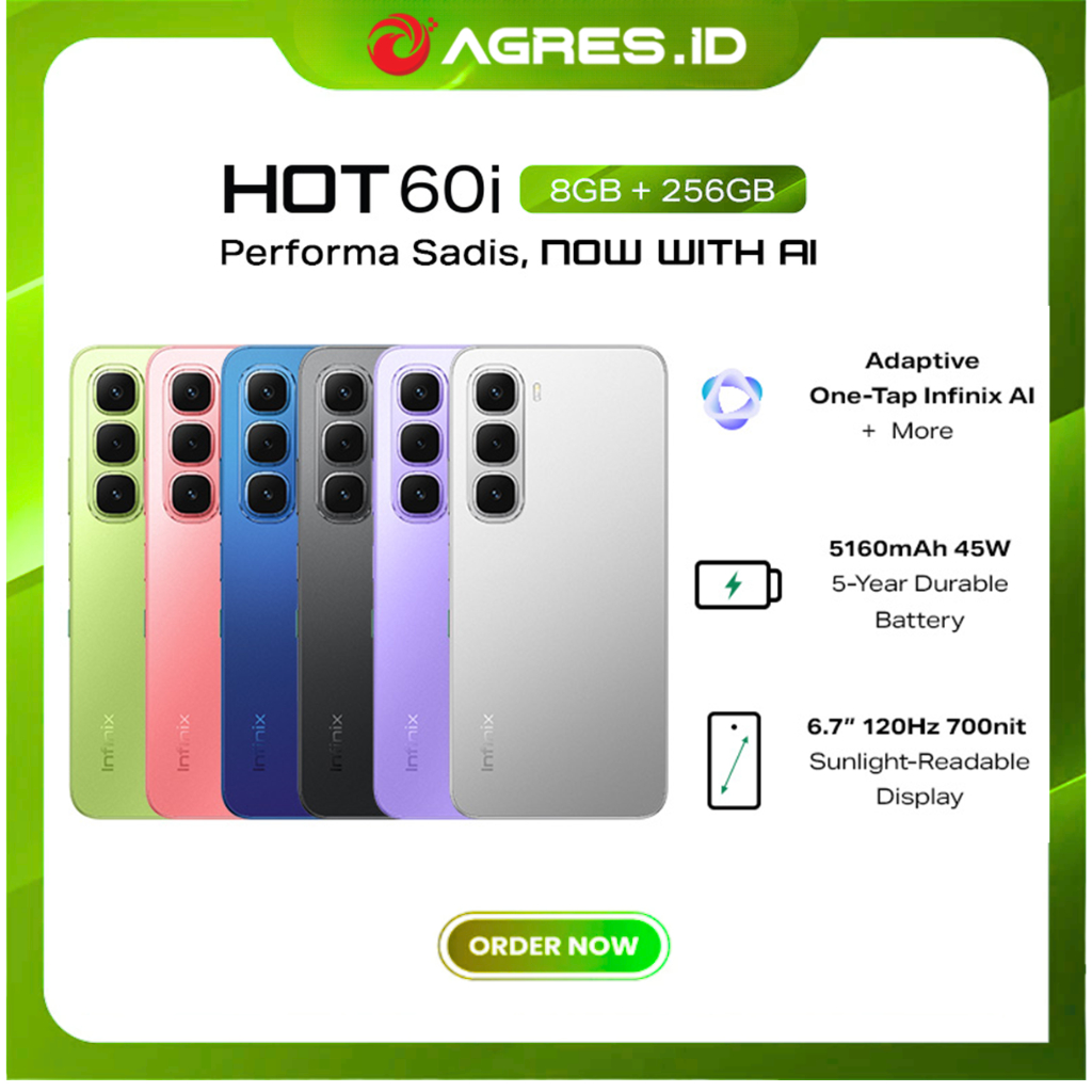 Infinix Hot 60i 8/256GB MediaTek Helio G81 Ultimate 120Hz 700nit