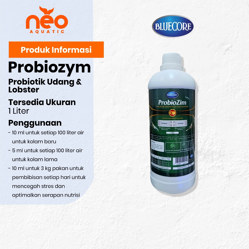 Bluecore Probiozim Probiotik Udang dan Lobster 1 Liter