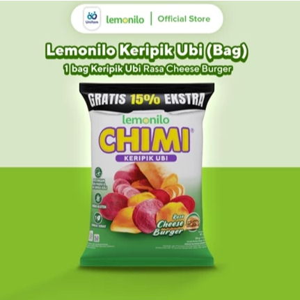 Lemonilo Chimi Keripik Ubi Rasa Cheeseburger Snack sehat lemonilo
