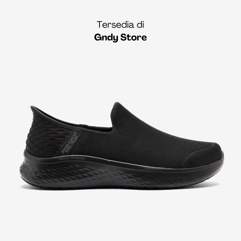 Sepatu Slip On Pria Skechers Skech Lite Pro SR Phavex 200281/BBK Full Black Men