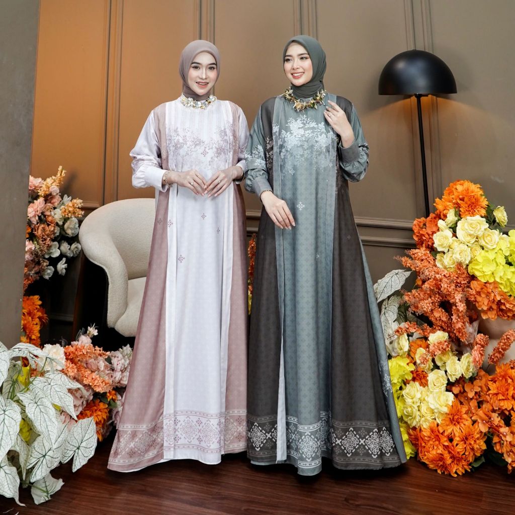 Dumma.id Pakaian Wanita Amelia 2 Luxury Dress Laddy Zara Gamis Mewah
