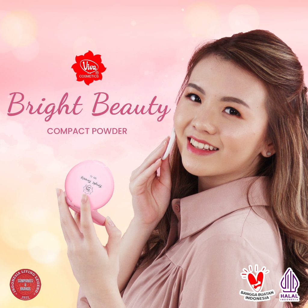 Viva Bright Beauty Compact Powder SPF15 | bedak padat viva (GROSIR)