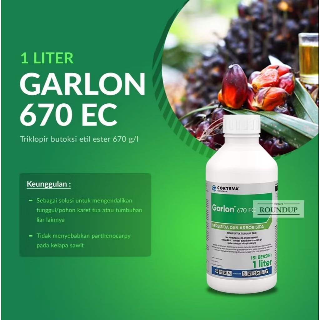 Racun Pohon Herbisida GARLON (ORIGINAL) ISI 1 LITER Rajanya Pembasmi Gulma