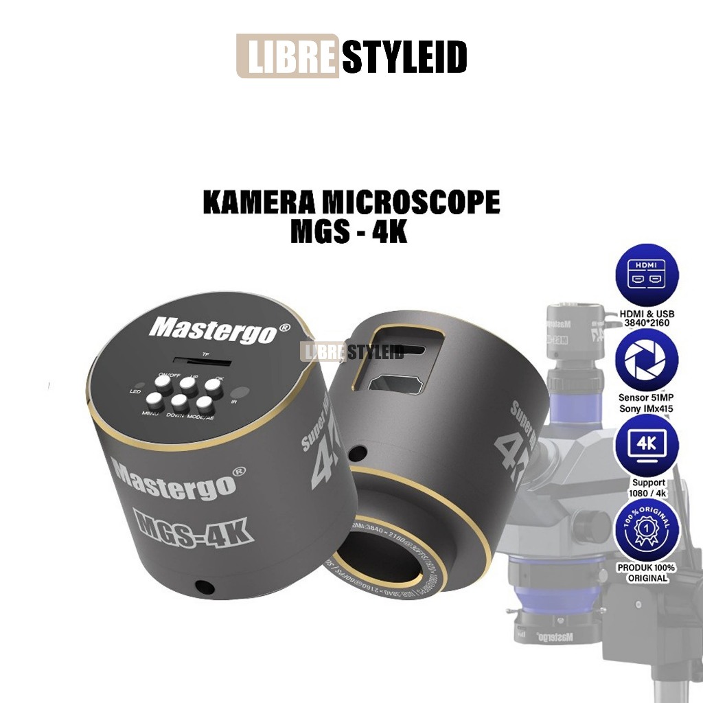 MASTERGO MGS-4K CAMERA HD MICROSCOPE ORIGINAL - KAMERA MIKROSKOP 4K 1080 HDMI - CAMERA MICROSCOPE TR