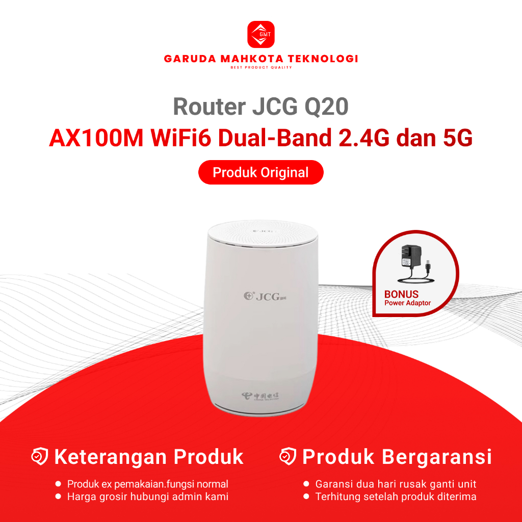 Router JCG Q20 AX1800 Dual-Band 2.4Ghz dan 5.8Ghz Wireless WiFi / Router Bekas Original Bonus Adapto