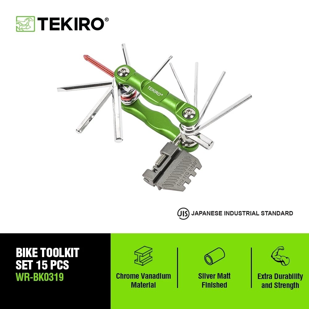 Tekiro Kunci Sepeda Lipat Set 15 pcs / Bike Tool Kit Set
