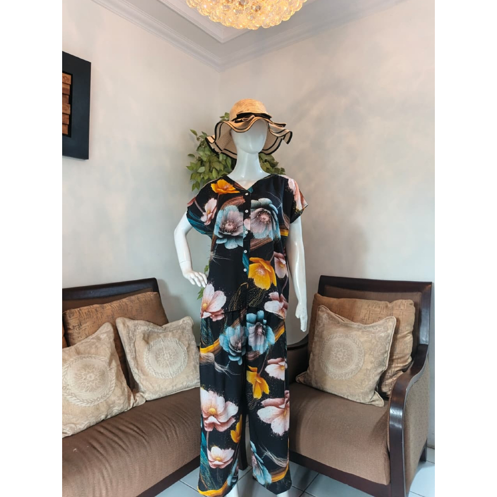 Daster One Set Celana Rayon