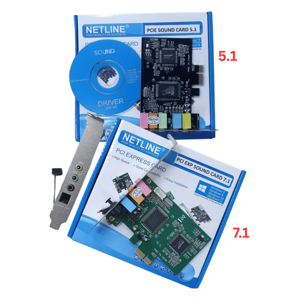 PCIE X1 SOUND CARD 5.1 CH OR 7.1 CH SOUNDCARD PC PCI-E EXPRESS