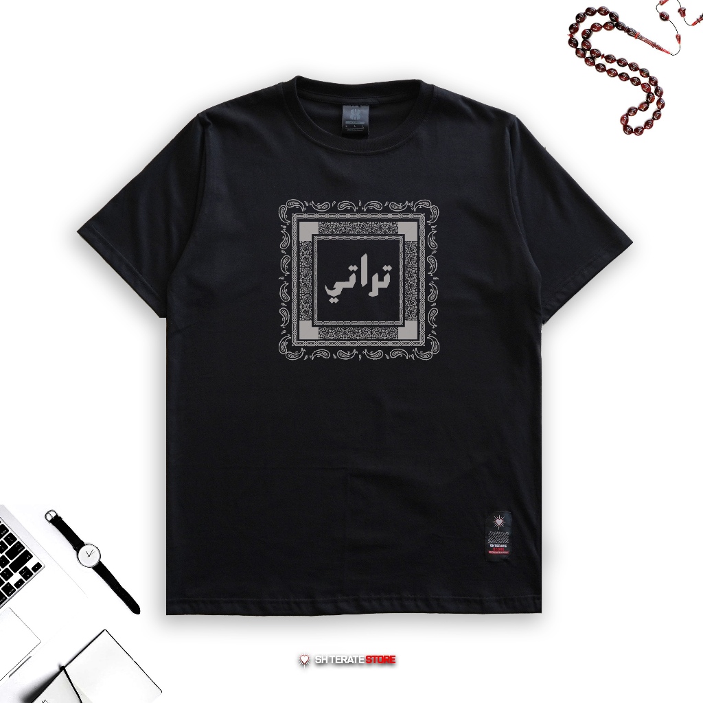 Kaos Pria Original 100% KAOS PSHT 24S | T-SHIRT SH TERATE ORNAMIC - HITAM | KAOS PSHT SIMPLE TERBARU