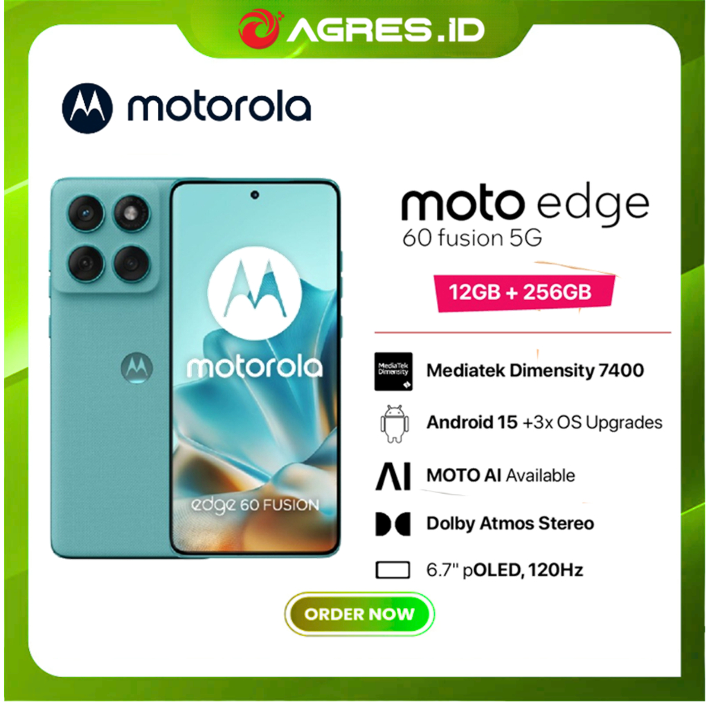 Motorola Edge 60 Fusion 5G 12/256GB Moto AI MTK Dimensity 6.7 inch 4D Curved Display 120Hz