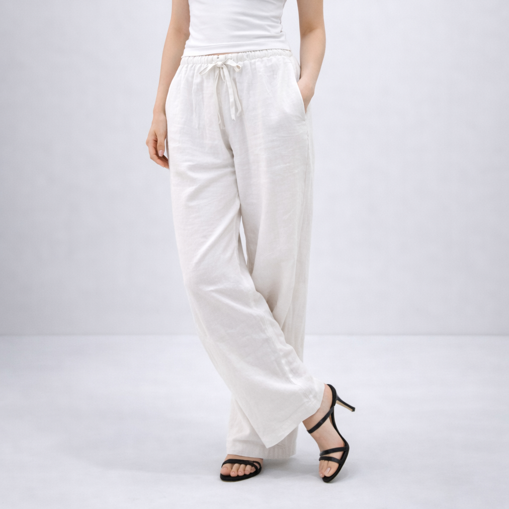 NESSIA -Canary Linen Pants / Celana Panjang Linen / Celana Linen / Linen Loose Pants