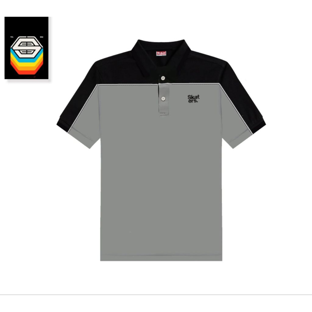 KAOS SKATERS 26 SKATERS VAR POLO 03 BLACK-GREY