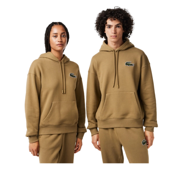 JAKET HOODIE Lacoste FR2 hoodie navy Unisex Loose Fit Hooded Organic Cotton Jogger Sweatshirt SH6404