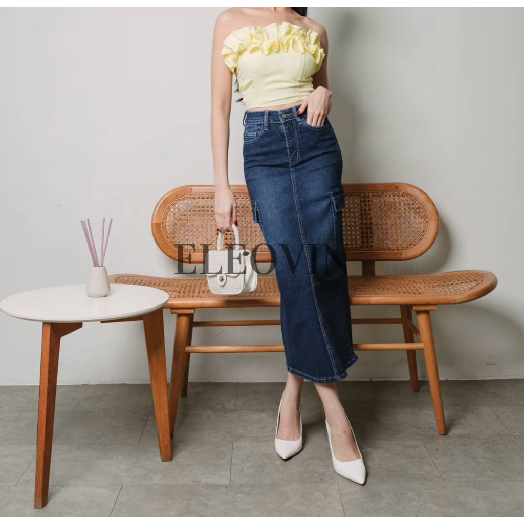 Eleovin Fashion - Rok Cargo Tint Jeans - Rok Jeans Premium Bangkok Korean Style