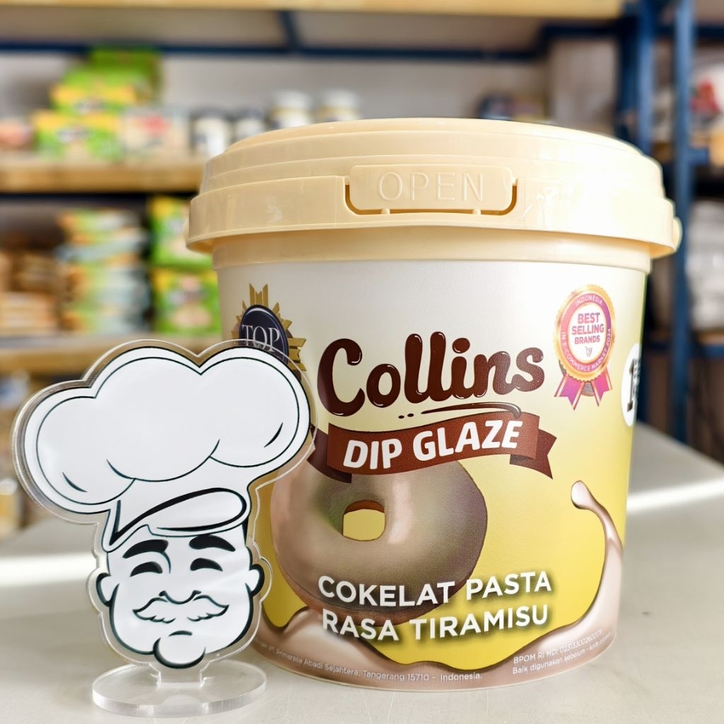 Collins Glaze Tiramisu 1Kg / Topping Donat Tiramisu / Dip Glaze Tiramisu Collin