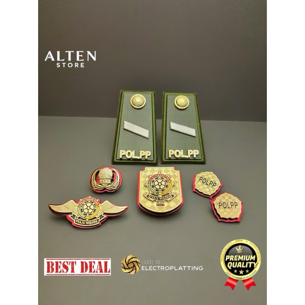 Paket Atribut Pol PP Pangkat 2A Lengkap Premium Delta Original